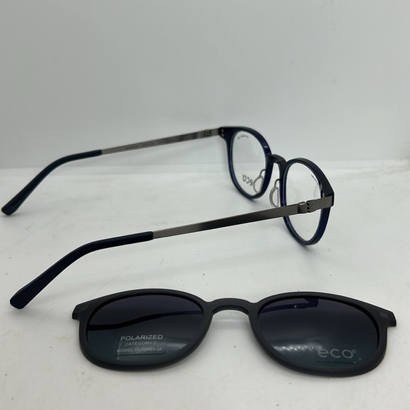 Eco 2.0 Bio-Based Glomma GF Eyeglasses & Magnet Sunglasses Unisex DNVY Navy NWT - Picture 6 of 7